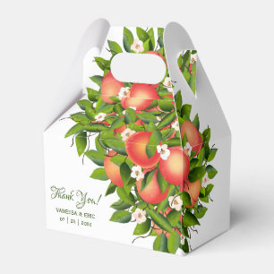 Moderne Pfirsichfrucht Hochzeitsgunstbox Geschenkschachtel