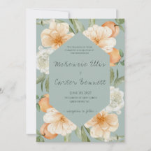 Moderne Pfirsichgarten-Blumenhochzeit