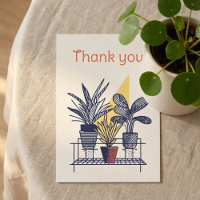 Moderne Pflanze Botanische Dankeschön Karte