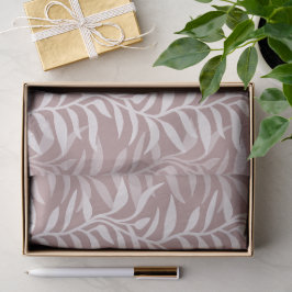 Moderne Pflanzensilhouetten in Dusty Rose Seidenpapier
