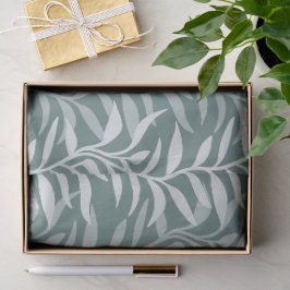 Moderne Pflanzensilhouetten in Smokey Teal Seidenpapier