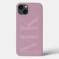 Moderne Pflaume-Rose-Blush-Initialen minimalistisc