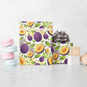 Moderne Pflaumenmuster-Wrapping Papier Rolle Geschenkpapier