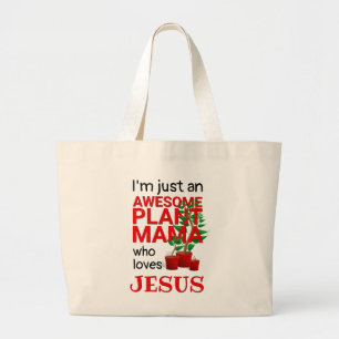 Moderne PHANTASTISCHE PFLANZE MAMA LIEBEN JESUS Jumbo Stoffbeutel