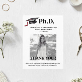Moderne PhD Graduation Party Vielen Dank Postkarte