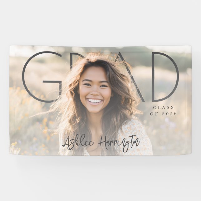 Moderne PhotoPop-Abschlussfeier Banner (Horizontal)