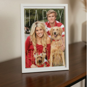 Moderne PhotoPop Happy Holiday Folienkarte Folien Feiertagskarte