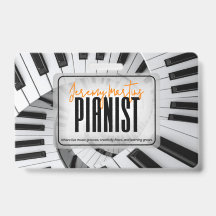 Moderne Piano Spirals Black&White Orange Pianist