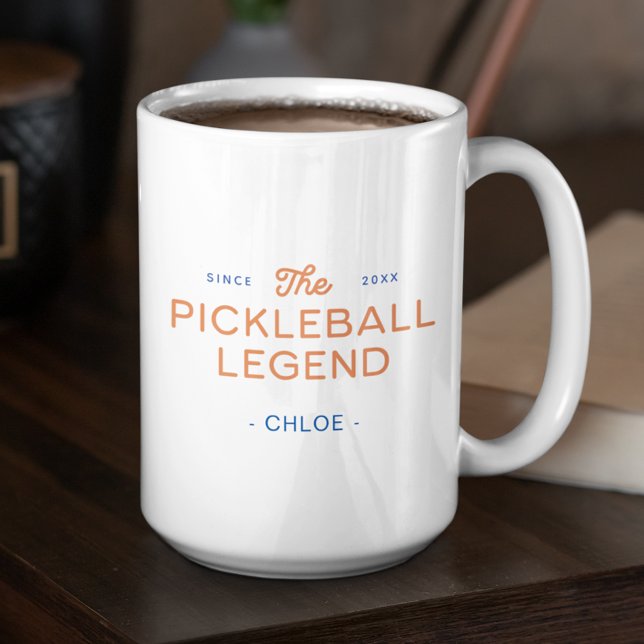 Moderne Pickleball Legend personalisierte Mug Zweifarbige Tasse (Von Creator hochgeladen)