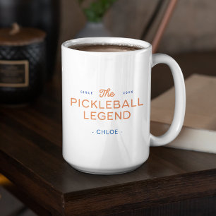 Moderne Pickleball Legend personalisierte Mug Zweifarbige Tasse