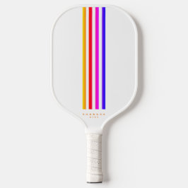 Moderne Pickleball Player Regenbogenstreifen Pickleball Schläger