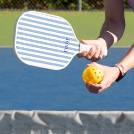 Moderne Pickleball-Schläger mit blauen Streifen un Pickleball Schläger