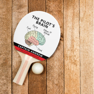 Moderne Pilot-Ping-Pong-Meister Name Rot Schwarz Tischtennis Schläger