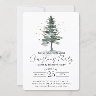 Moderne Pine Tree Script Weihnachten Party Einladu