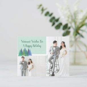 Moderne Pinienbäume 2 Foto Weihnachtskarte Postkarte