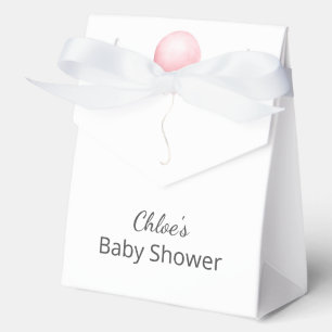 Moderne Pink Balloon Girl Babydusche Geschenkschachtel
