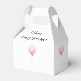 Moderne Pink Balloon Girl Babydusche Geschenkschachtel