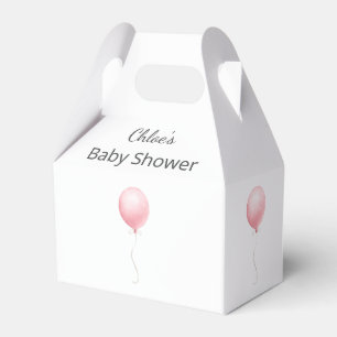 Moderne Pink Balloon Girl Babydusche Geschenkschachtel