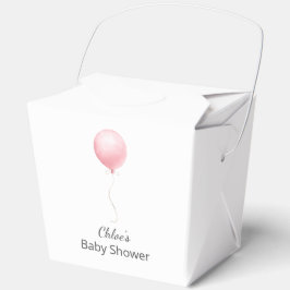 Moderne Pink Balloon Girl Babydusche Geschenkschachtel