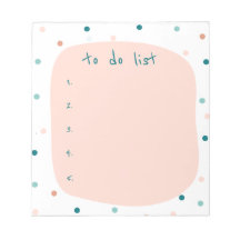Moderne Pink Blaue Punkte To-Do-Liste Organisation