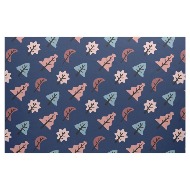 Moderne Pink Blue Cookie Tree Muster Urlaub Stoff (Fat Quarter (45,7 x 55,9 cm))