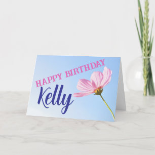 MODERNE PINK BLUME GLÜCKLICH BIRTHDAKARTE FEIERTAGSKARTE