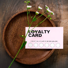 Moderne Pink Business Discount Loyalty Card Treuekarte