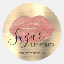 Moderne Pink Gold Sugar Lip Scrub Imitat Metallisc