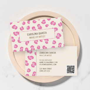 Moderne Pink Makeup Artist Business Card Visitenkarte