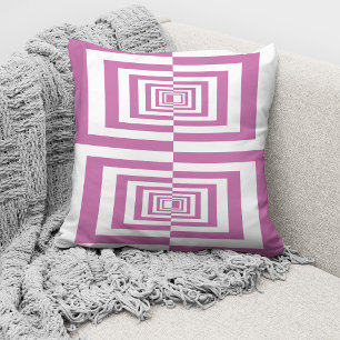 Moderne Pink Minimal Geometrisch Kissen