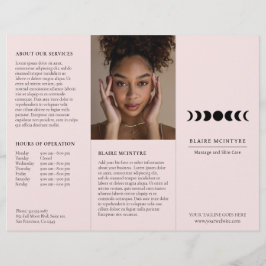 Moderne Pink Moon Phases Elegante Tri-fold Broschü