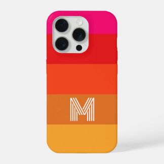 Moderne Pink-Orange-Sonnenuntergangsstreifen, indi iPhone 15 Pro Hülle