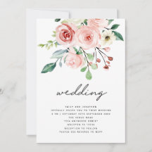 Moderne Pink Peach Florals QR Code Hochzeit