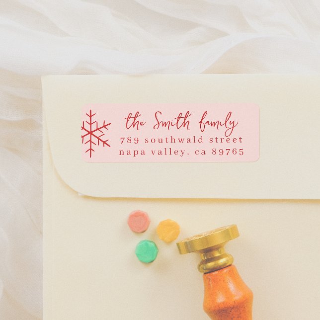 Moderne pink & Red Whimsisischer Weihnachtsschneef (Von Creator hochgeladen)