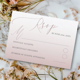 Moderne Pink-UAWG-Kalligrafie-Hochzeit RSVP Karte