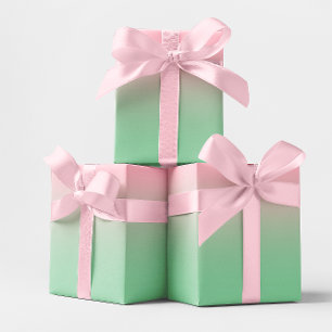 Moderne Pink und Mintgrün Ombre Geschenkpapier
