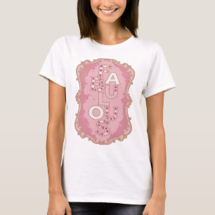 Moderne Pinke FABULOUS Slogan Design T-Shirt
