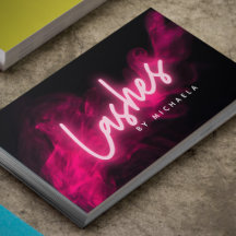 Moderne Pinke Neon- & Smoke-Wimpern/Wimpernverläng