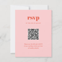 Moderne Pinke Trendige Mix-Match-Hochzeits-QR-Code