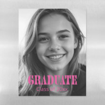 Moderne pinke Typografie-Abschlussfoto