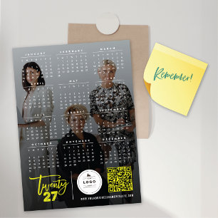 Moderne Pinsel 2027 Kalender Foto Magnetkarte