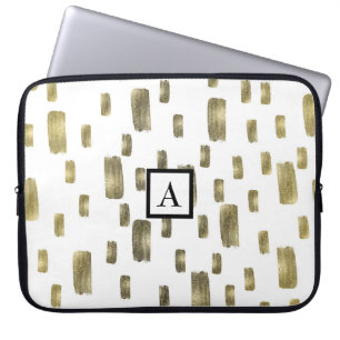 Moderne Pinsel Gold Kupfer Bronze Glanz Laptopschutzhülle