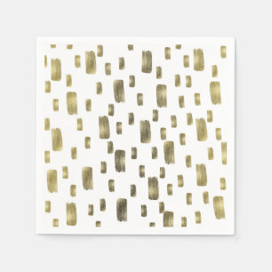 Moderne Pinsel Gold Kupfer Bronze Glitter Serviette