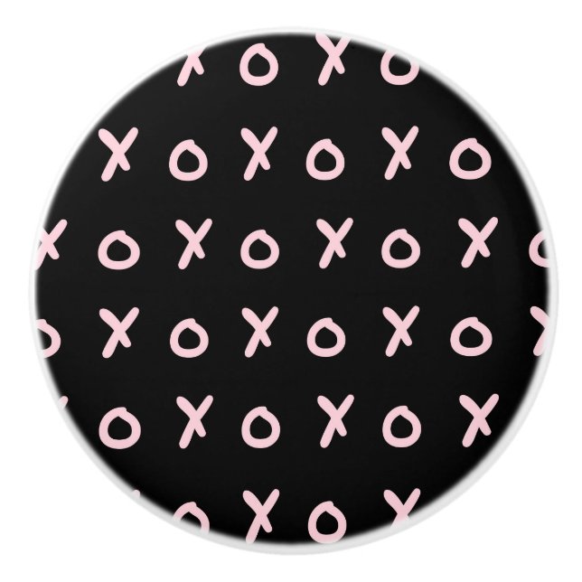 Moderne Pinsel Rose Gold & Navy Blauer Sparkor Keramikknauf (Vorderseite)