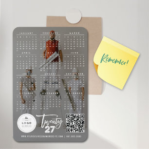 Moderne Pinsel-Schrift 2023 Kalender Feiertagsfoto Magnet