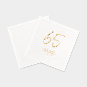 Moderne Pinselbuchstaben 60. Geburtstagsfeier Servietten Mit Folie