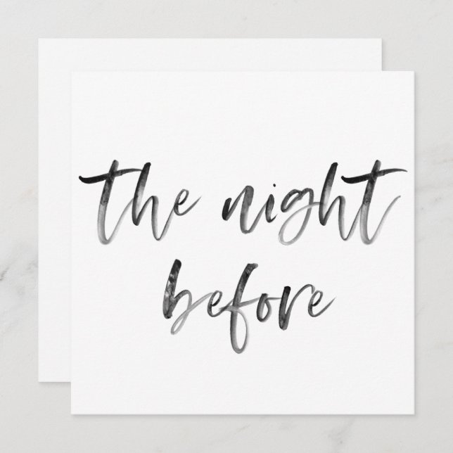 Moderne Pinselkalligrafie Script Hochzeitessen Einladung (Vorne/Hinten)