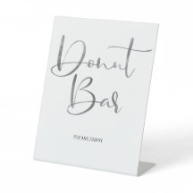 Moderne Pinselkalligraphie Donut Bar