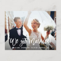 Moderne Pinselschrift Wir haben Verheiratet Got