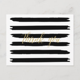 Moderne Pinselstriche Danke Postcard Postkarte